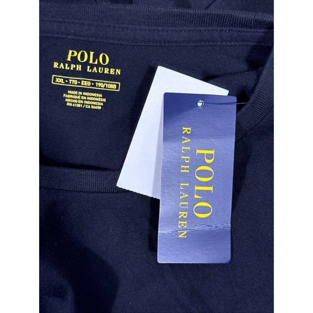 New Polo Ralph Lauren Shirt Mens Size XXL Black Long Sleeve Minimalist Monochrom